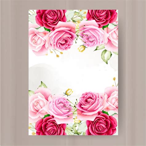 Maybe you would like to learn more about one of these? Modèle D'invitation De Mariage Cadre Floral | Vecteur Premium