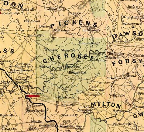 Cherokee County Georgia Map Secretmuseum