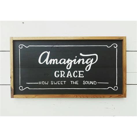 Amazing Grace hand lettered sign on reclaimed wood | Etsy | Hand lettered signs, Hand lettering ...