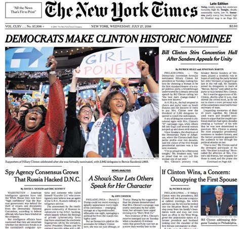 The New York Times On Twitter The Top Of The Front Page Of The New