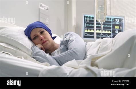 Sad Desperate Terminal Cancer Ill Female Patient In The Hospital Bed Stock Video Footage Alamy