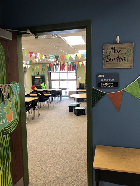 Welcome 5th Grade Cactus Classroom Classroom Decor Frame