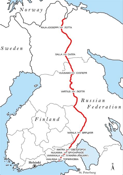 These four nations join a short list with direct. The Finnish-Russian border, with official border crossing ...