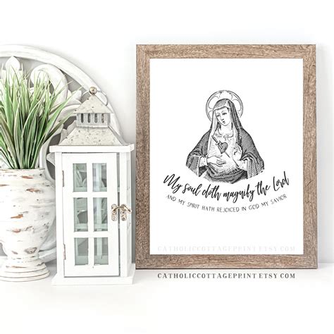 Immaculate Heart Of Marymagnificat Printable My Soul Doth Magnify