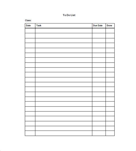 To Do List Template 12 Free Sample Example Format