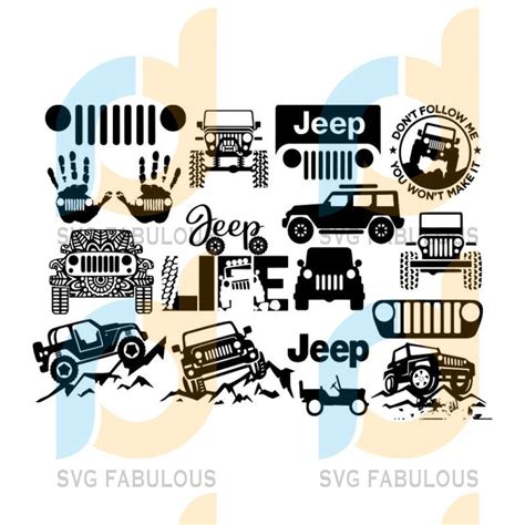 Christmas Svg Christmas Gifts Digital Svg Jeep Life Silhouette Svg