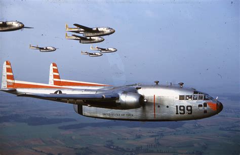 Fairchild C 119 Flying Boxcars In Formation The United States Air
