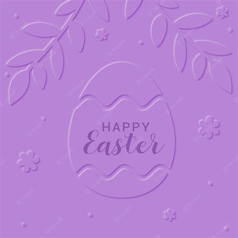 Premium Vector Happy Easter Card Design Purple Background