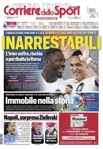 Prima Pagina Corriere Dello Sport Inarrestabili Ilovepalermocalcio