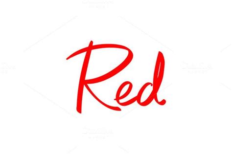 Vector Red Word Lettering Red Words Lettering Text Art