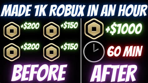 How I Made 1k Robux In One Hour From Free Robux Sites Youtube