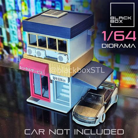 Diorama 1 64th Scale Commercial Building 01 3d Model 3d Printable