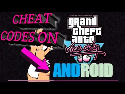 How To Write Cheat Codes On GTA VICE CITY Android YouTube