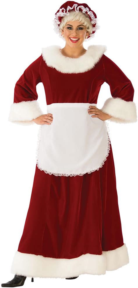 Womens Curvy Premium Traditional Mrs Claus Costume