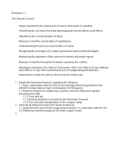 Draft Resolution Pdf Refugee United Nations Security Council