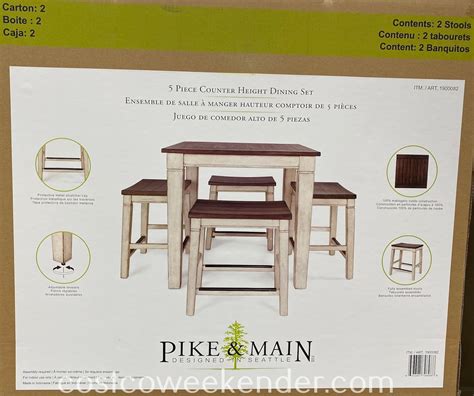 Pike And Main Gibson 5 Piece Counter Height Dining Set Costco Weekender