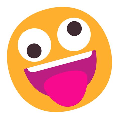 Zany Face Flat Icon Fluentui Emoji Flat Iconpack Microsoft