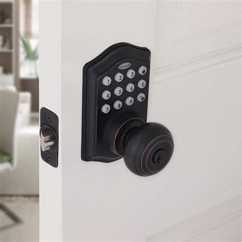Honeywell Oil Rubbed Bronze Electronic Knob With Lighted Keypad In The