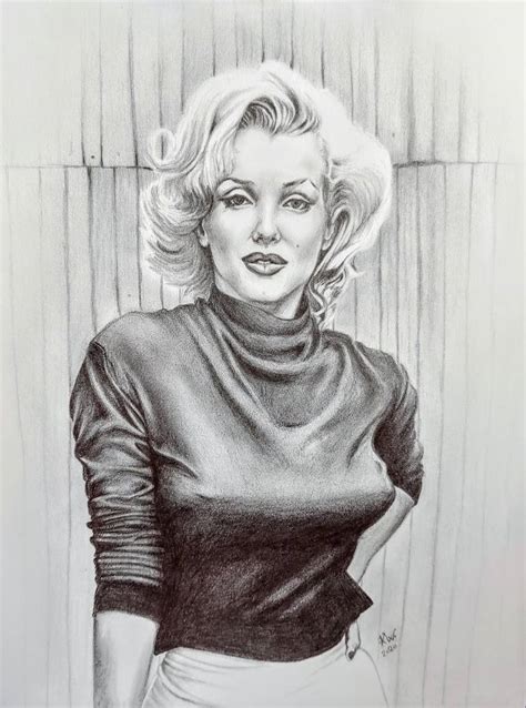Detail Pencil Marilyn Monroe Drawing Koleksi Nomer 2