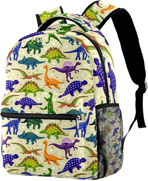 Dinosaurier Gelb Schulrucksack Büchertasche Reise Daypack Für Männer Frauen Amazonde Koffer