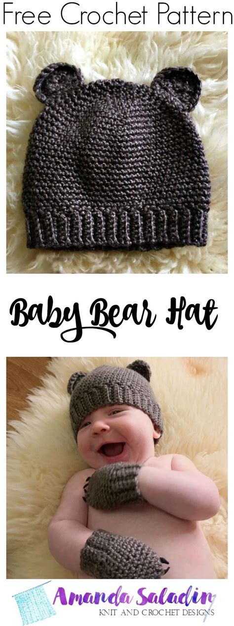 The Cutest Crochet Baby Bear Hat Free Pattern Crochet Baby Hats