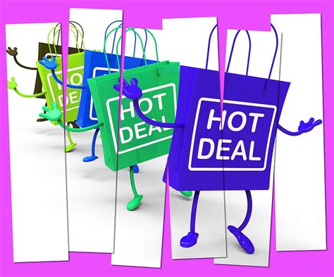 Hot Deal Shopping Bag Shows Sales Bargains Deals Bag Bargain