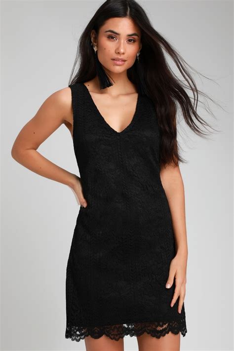 Cute Lace Dress Black Lace Dress Shift Dress Mini Dress Lulus