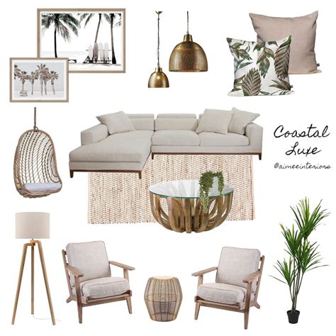 Coastal Luxe Interior Design Mood Board By Amy Louise Interiors