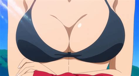 Gamou Maki Ijiranaide Nagatoro San Animated Animated Screencap Girl Bikini Bouncing