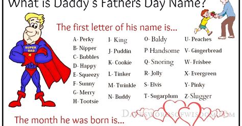 What Is Daddys Fathers Day Name