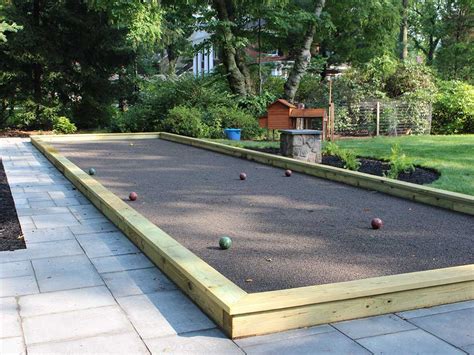 You must hit the ball when it is in your court. Pittsburgh Landscape Design - Backyard Bocce Ball Court