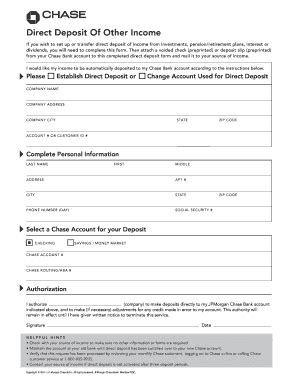 How to get voided check bank of america. Chase Direct Deposit - Fill Online, Printable, Fillable, Blank | PDFfiller