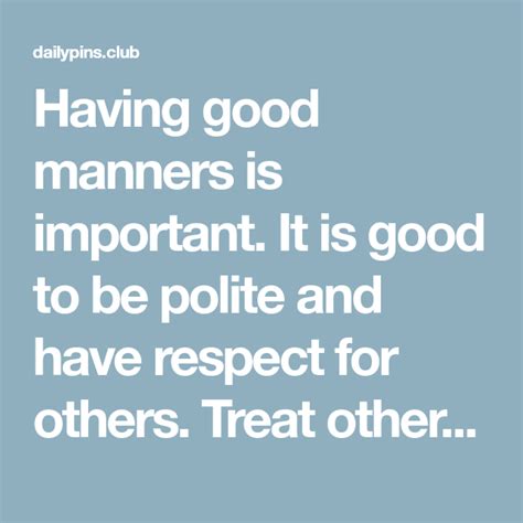 30 Inspirational Quotes On Manners