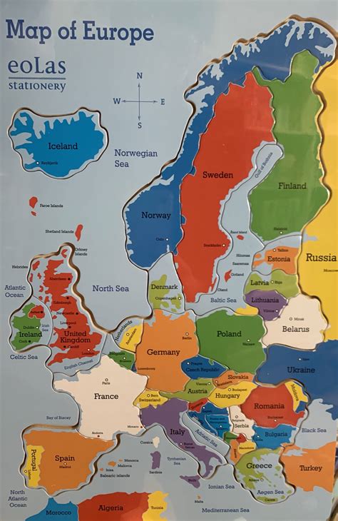 Europe Wooden Map Puzzle The Toy Shop
