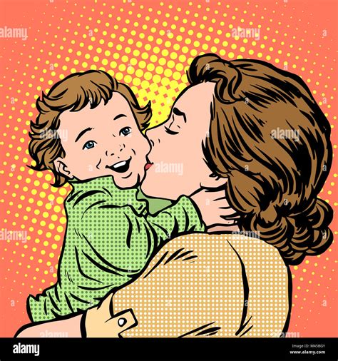 Beso De Madre E Hijo Caricatura Fotografías E Imágenes De Alta