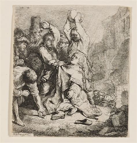 The Stoning Of St Stephen Rembrandt Van Rijn Mia