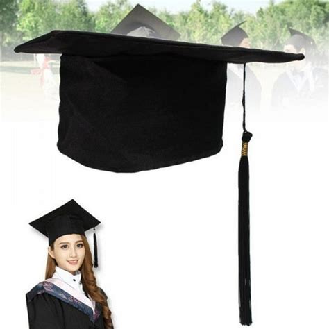 Adjustable Size Graduation Cap Professional Matte Bachelor Cap Unisex