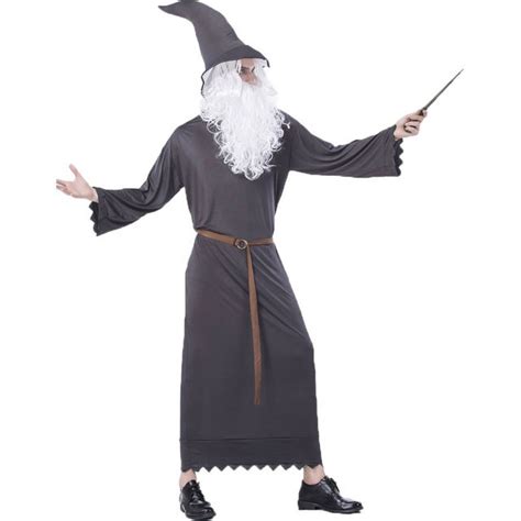 Umorden Halloween Men Wizard Magician Costume Hobbit Cosplay Gandalf