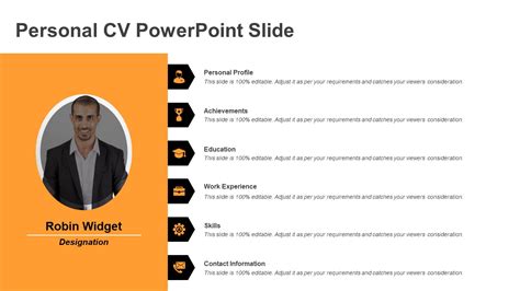 Personal Cv Powerpoint Slide Resume Powerpoint Templates