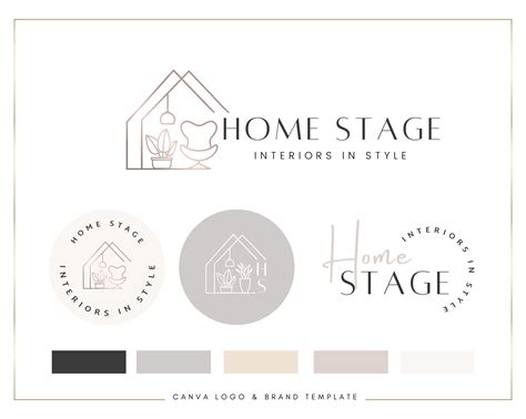 Home Staging Logo Interior Design Logo Home Furniture Logo Etsy
