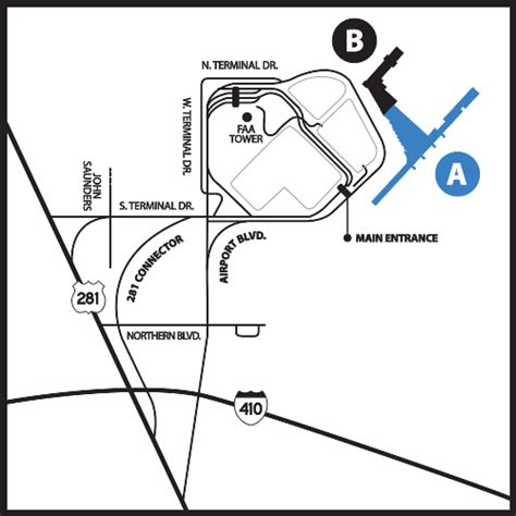 San Antonio International Airport Terminal Maps