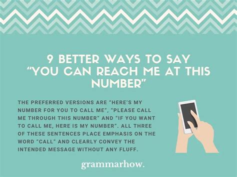 9 Better Ways To Say You Can Reach Me At This Number TrendRadars