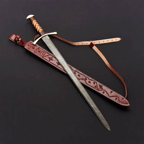 Handmade Damascus Steel Viking Sword Celtic Norse Mythology Etsy