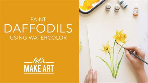 Let S Paint Daffodils Easy Watercolor Flowers Painting Tutorial By