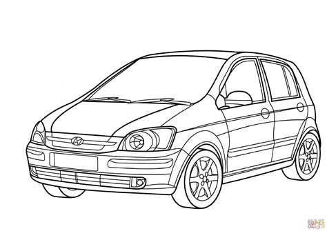 Hyundai Getz coloring page  Free Printable Coloring Pages