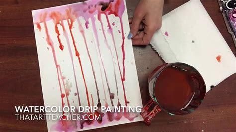 Watercolor Drip Painting Easy Painting Tutorial For Beginners Youtube