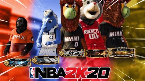 Five Mascots Takeover The 5v5 Court On Nba2k20 With Demigod Builds