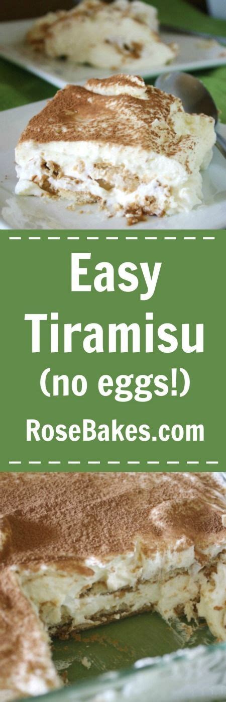 Chocolate easter eggs with a. Easy Tiramisu (No Raw Eggs) | Recipe | Easy tiramisu ...