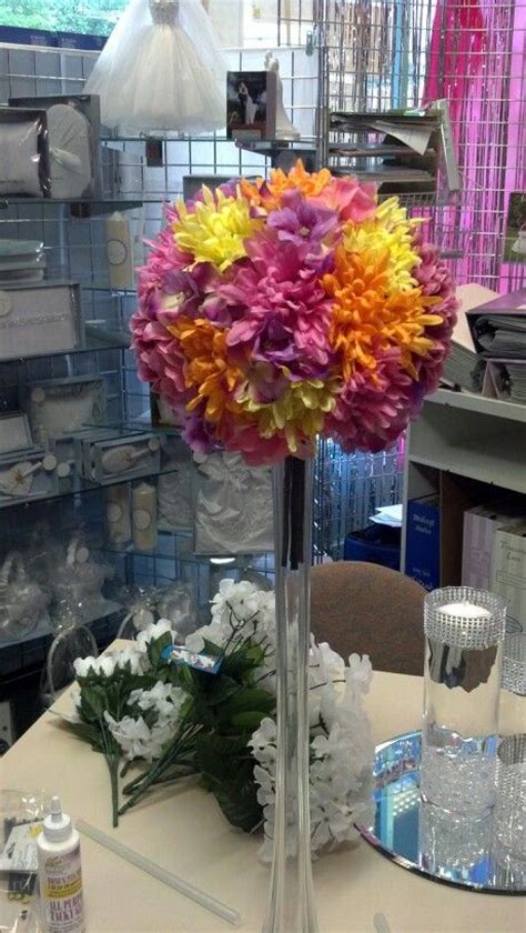 Centerpiece With Artificial Flowers Loving The Brights For Summer