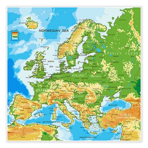 Europa Physische Karte Landkarte Hot Sex Picture